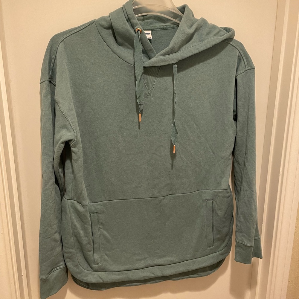 Old Navy Blue Green Active Side Slit Hoodie
